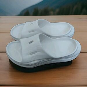 HOKA One One Ora 3 Unisex Men Size 9 Women Size 11 Recovery Slides White